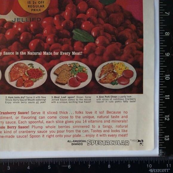 1961 Ocean Spray Cranberry Sauce Can "Cranberry‎ Time!" 10x13 Vtg 60s PRINT AD - Picture 5 of 10